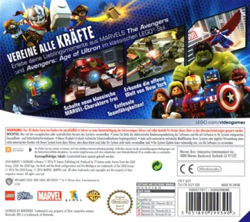 LEGO Marvel Avengers (Italy) (En,Fr,De,Es,It,Nl,Da) box cover back